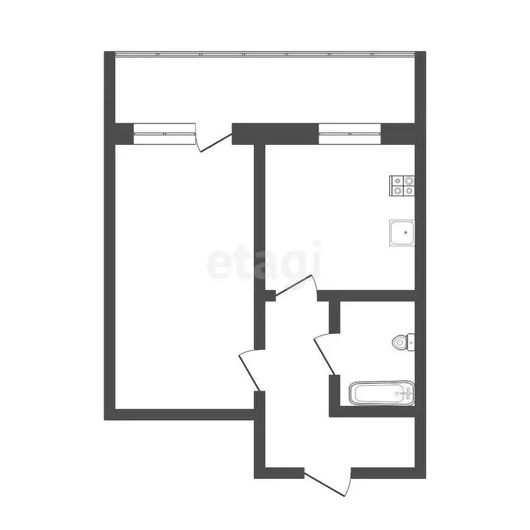 1-комнатная квартира: Томск, Береговая улица, 13 (34.7 м) - Фото 0