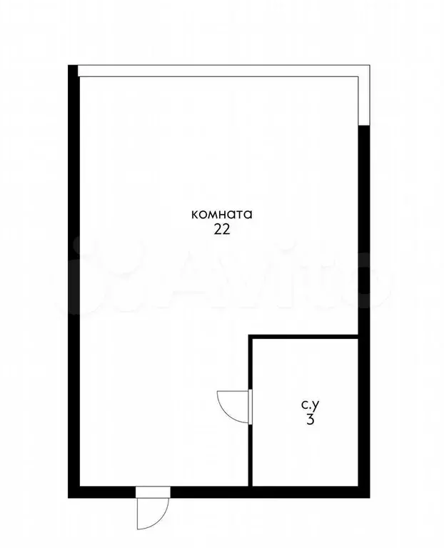Квартира-студия, 25 м, 2/6 эт. - Фото 0