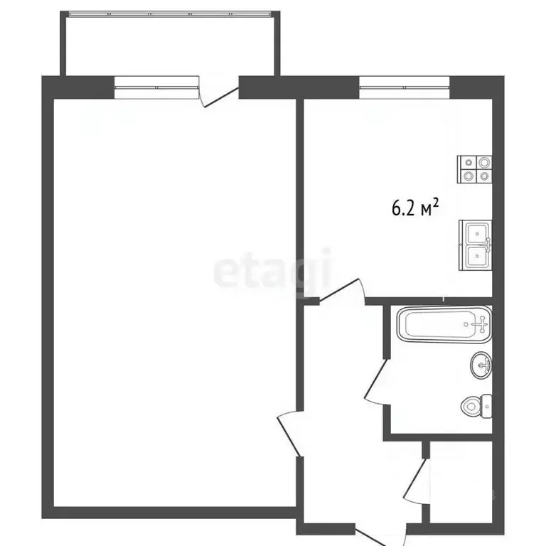 1-к кв. Вологодская область, Шексна рп, Шексна Северная мкр ул. Труда, ... - Фото 2