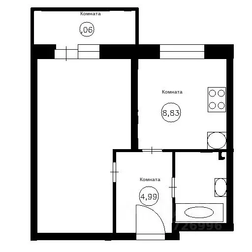 1-к кв. Москва ул. Паршина, 35к1 (36.1 м) - Фото 2