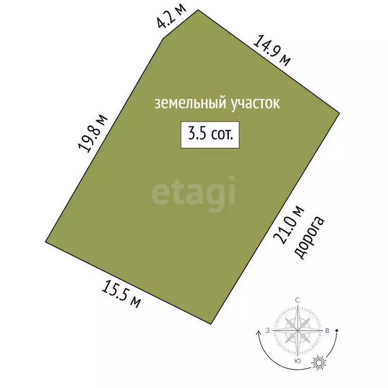 Участок в Тюменский муниципальный округ, село Горьковка (3.48 м) - Фото 1