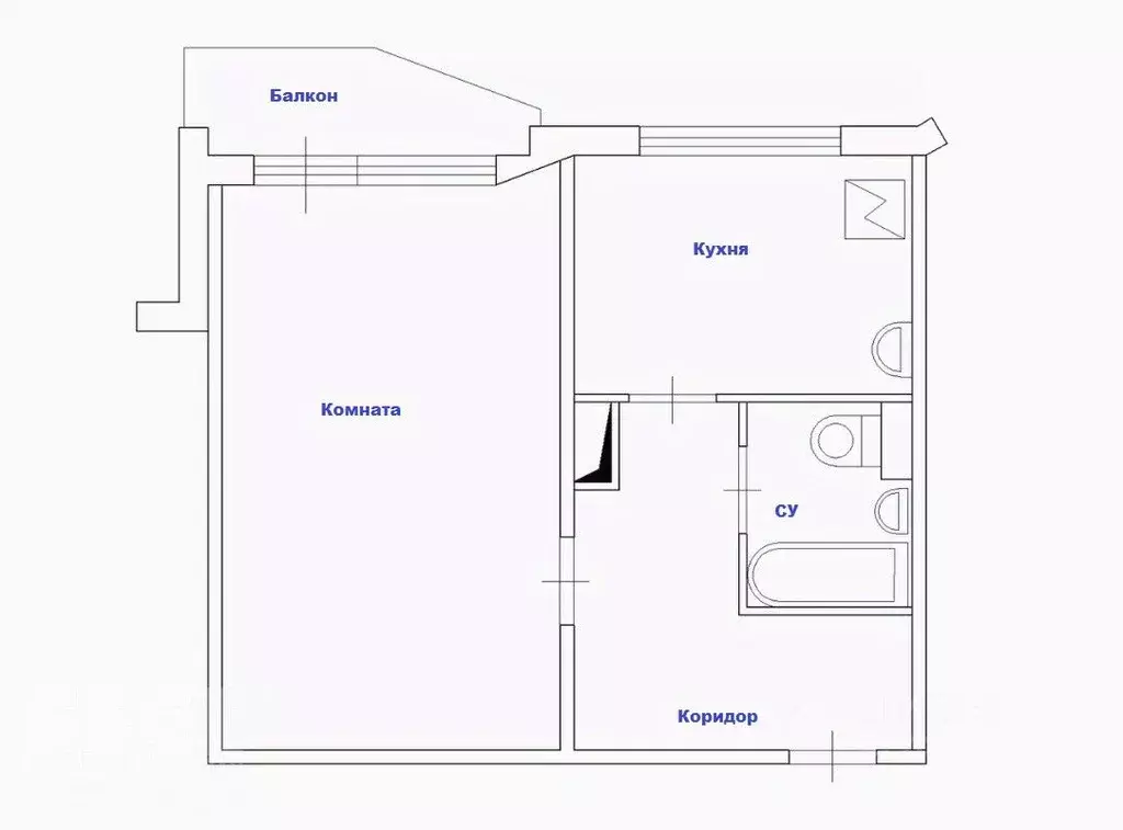 1-к кв. Москва Бартеневская ул., 41 (38.0 м) - Фото 1