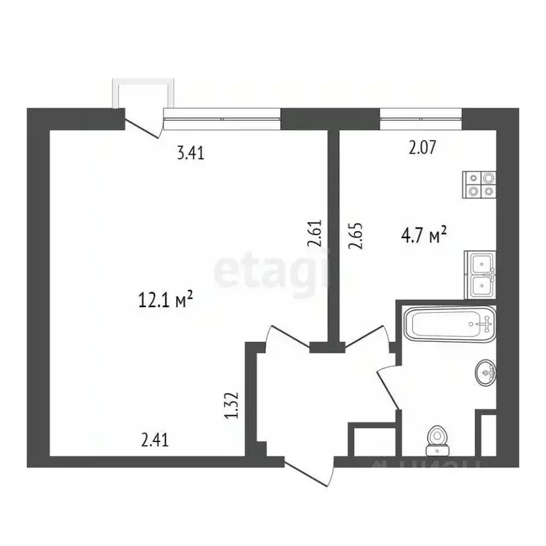 1-к кв. Краснодарский край, Новороссийск Мысхакское ш., 54 (21.6 м) - Фото 0