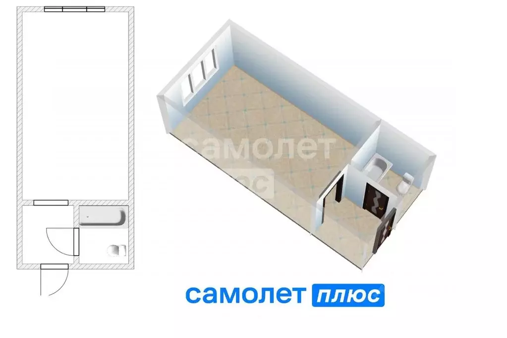 Студия Кемеровская область, Кемерово просп. Ленина, 137б (23.0 м) - Фото 1