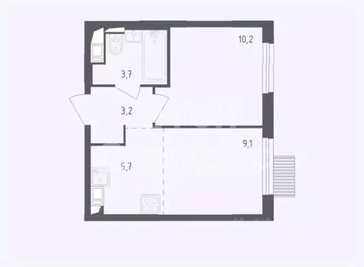 1-к кв. Московская область, Мытищи ул. Стрельбище Динамо, 10 (31.3 м) - Фото 2