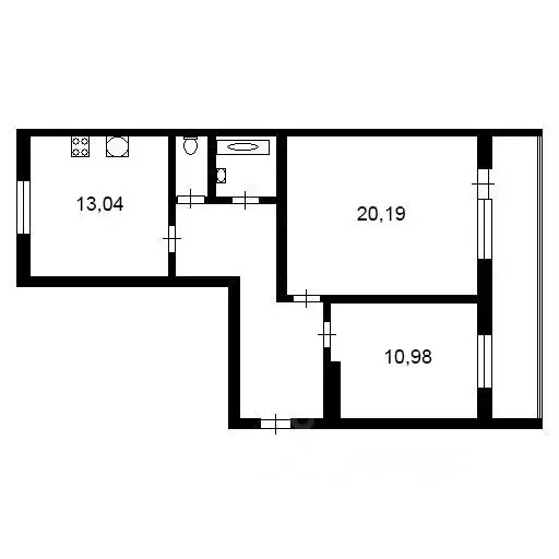 2-к кв. Томская область, Томск ул. Энтузиастов, 45 (60.0 м) - Фото 1