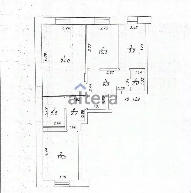 3-к кв. Татарстан, Казань ул. Дубравная, 28А (78.1 м) - Фото 2