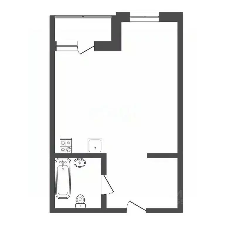 Студия Тульская область, Тула ш. Калужское, 20к3 (24.1 м) - Фото 1