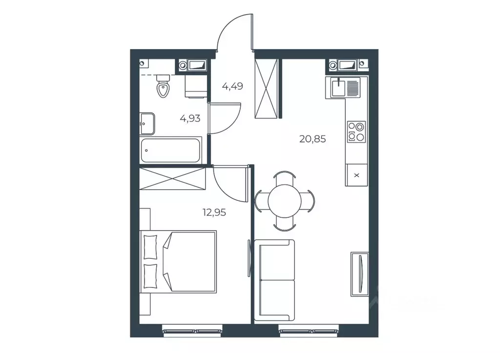 1-к кв. Астраханская область, Астрахань Татарская Слобода кв-л,  ... - Фото 0
