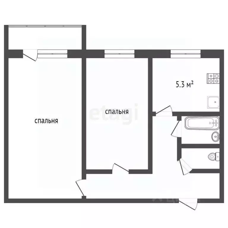 2-к кв. Ярославская область, Рыбинск ул. Энергетиков, 8 (49.7 м) - Фото 2