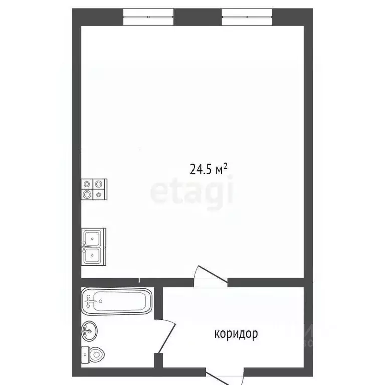 Студия Ярославская область, Ярославль Тутаевское ш., 87к2 (24.5 м) - Фото 1