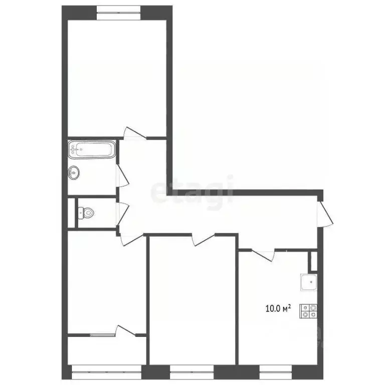 3-к кв. Ямало-Ненецкий АО, Новый Уренгой Строителей мкр, 4 (81.1 м) - Фото 2
