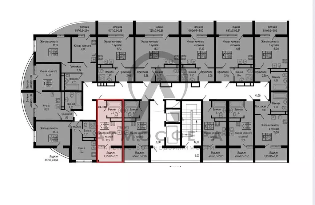 Квартира-студия: село Ольгинка, 3-й микрорайон, 22 (18.46 м) - Фото 2
