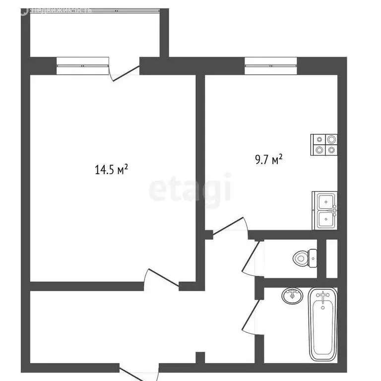 1-комнатная квартира: Москва, Поречная улица, 17/22 (36.4 м) - Фото 0