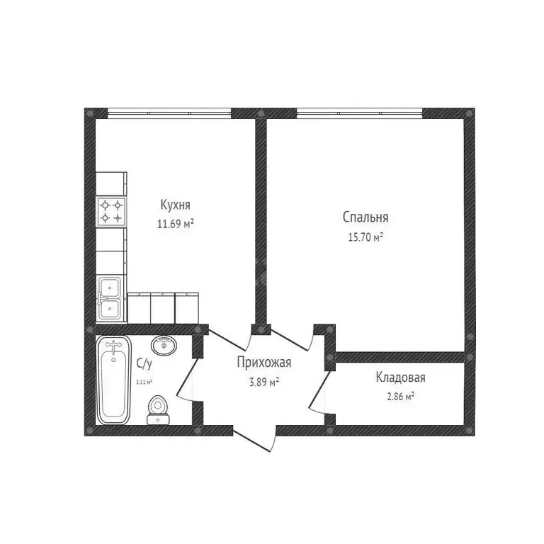 1-комнатная квартира: Краснодар, микрорайон Догма Парк, улица Марины ... - Фото 1