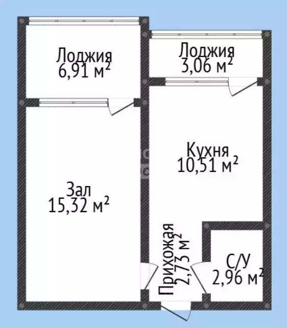 1-к кв. Дагестан, Каспийск ул. Дербентская, 1 (39.5 м) - Фото 2