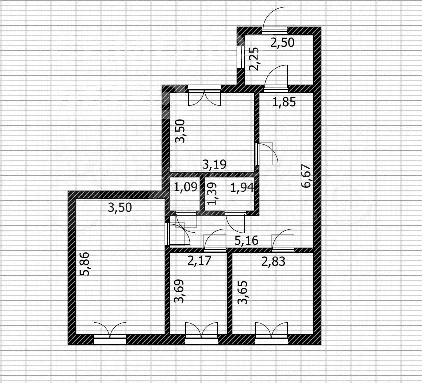 3-к. квартира, 72,5 м, 1/1 эт. - Фото 0