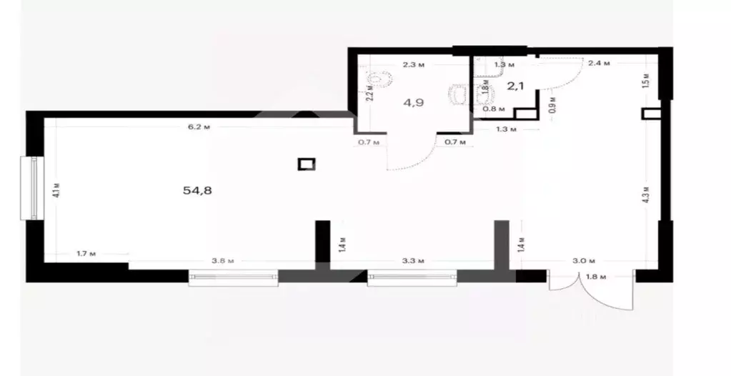 Помещение свободного назначения в Москва ул. Трехполье, 6к1 (62 м) - Фото 2