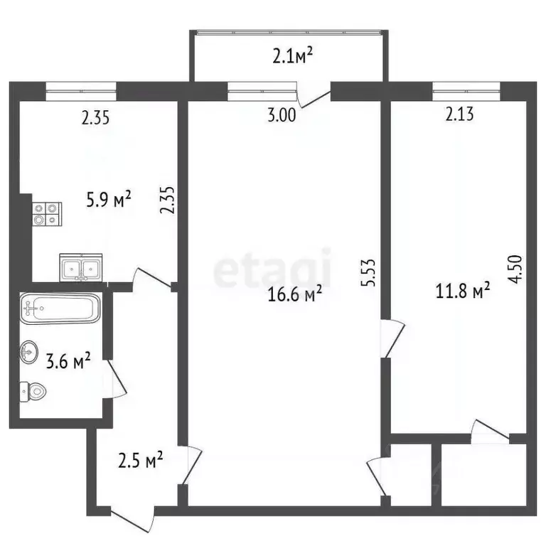 2-к кв. Крым, Ялта ул. Щербака, 21 (43.0 м) - Фото 2