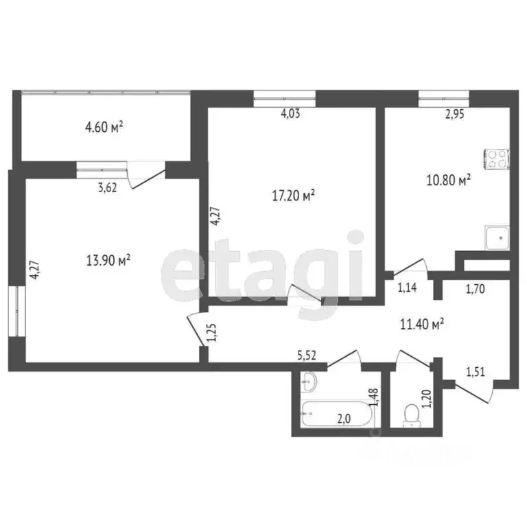 2-к кв. Тюменская область, Тюмень ул. Суходольская, 16 (56.9 м) - Фото 1