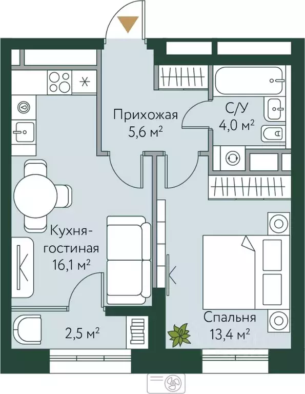 1-к кв. Волгоградская область, Волгоград Новосибирская ул., 74 (41.6 ... - Фото 0