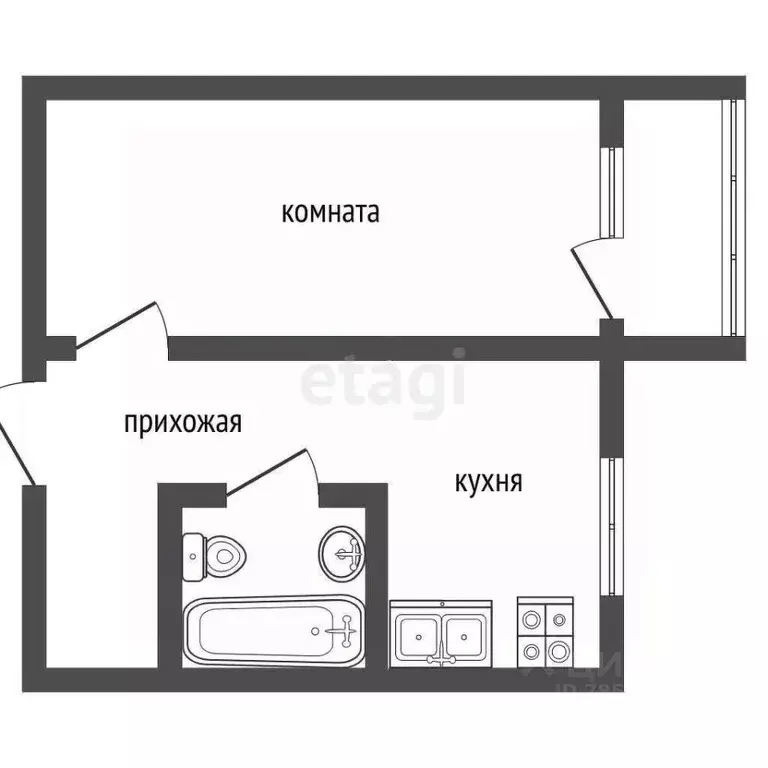 1-к кв. Оренбургская область, Оренбург ул. Фурманова, 24 (29.5 м) - Фото 1