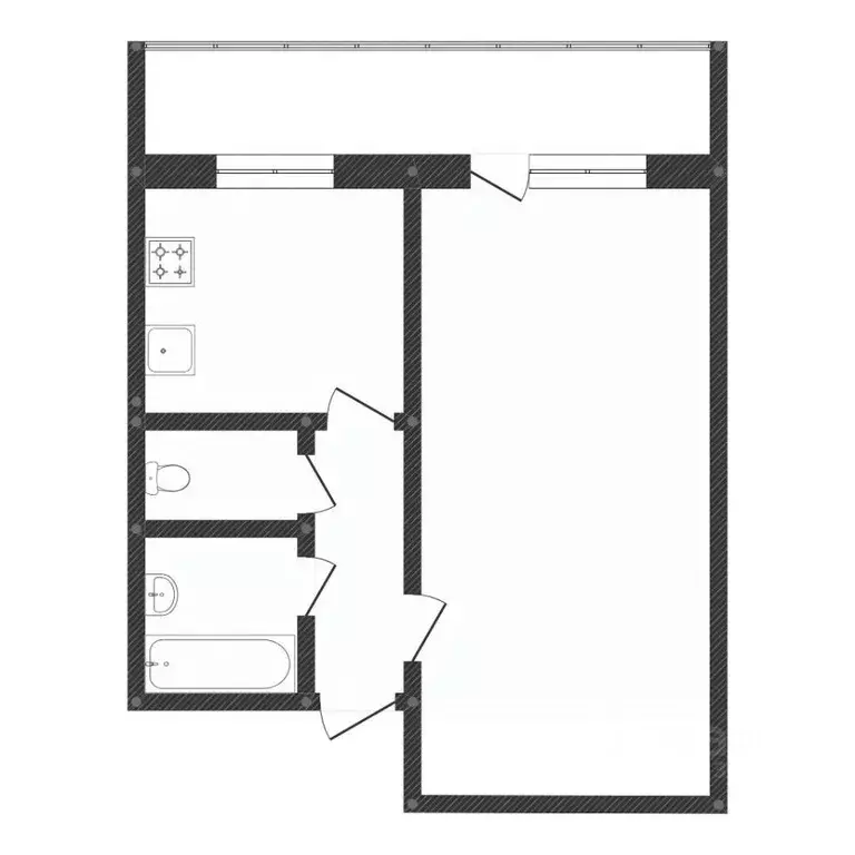 1-к кв. Тюменская область, Тюмень ул. 30 лет Победы, 79А (30.0 м) - Фото 2