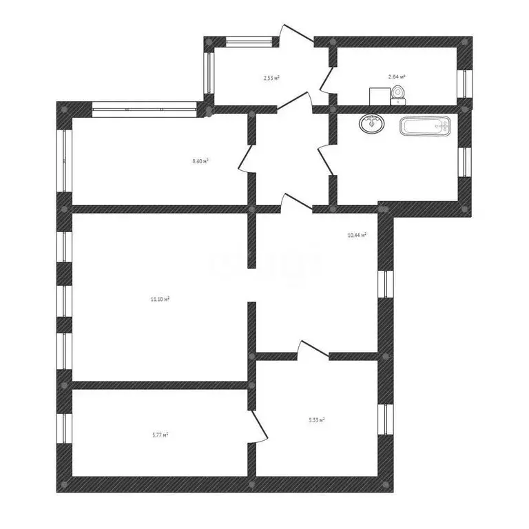 Дом в Валуйки, переулок Кирова (92.3 м) - Фото 1