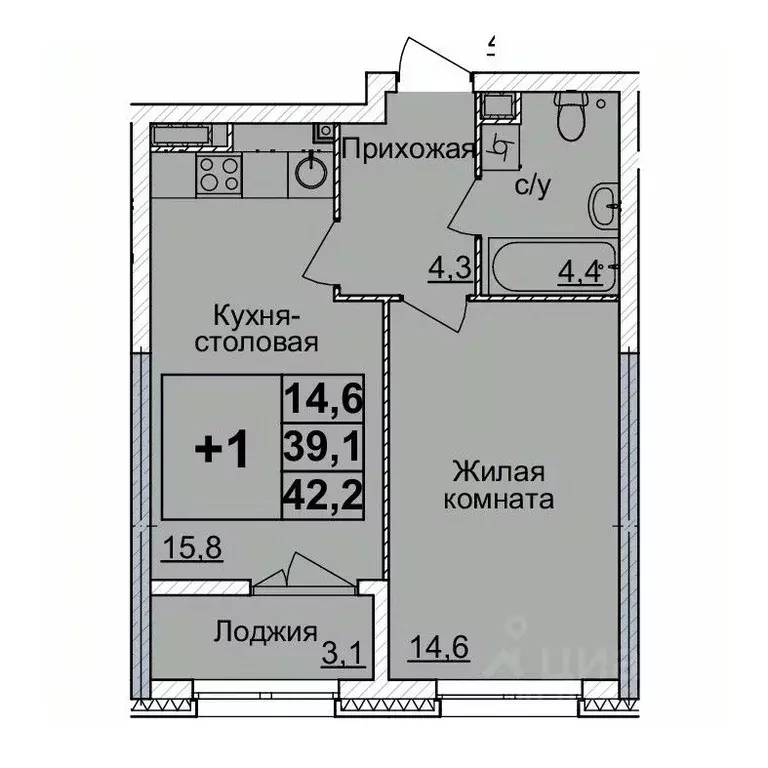 1-к кв. Нижегородская область, Нижний Новгород Горизонты Нижнего жилой ... - Фото 0