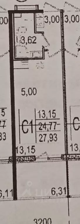 Студия Санкт-Петербург просп. Ветеранов, 173к1 (24.7 м) - Фото 2