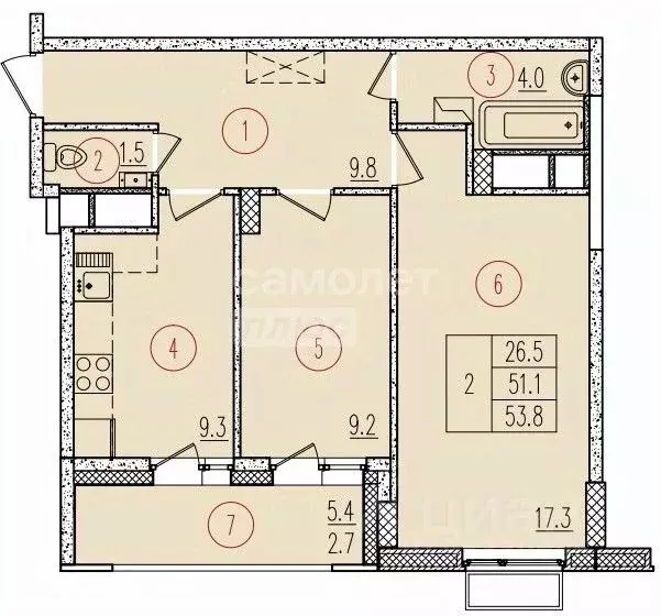2-к кв. Московская область, Солнечногорск пер. Механизаторов, 4к2 ... - Фото 2