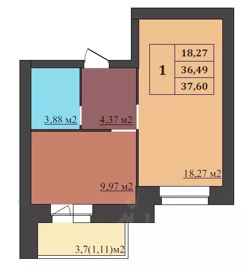 1-к кв. Ярославская область, Ярославль Северный жилрайон, 15-й мкр,  ... - Фото 1