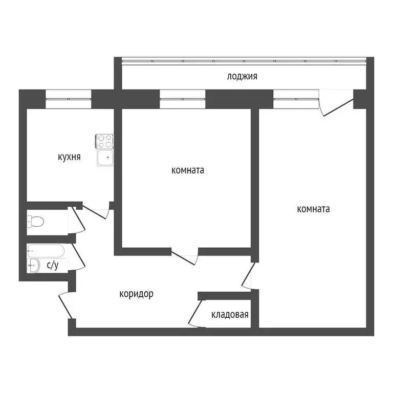 2-комнатная квартира: Курган, проспект Конституции, 47 (43.9 м) - Фото 1