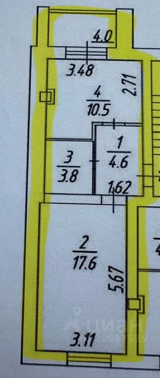 1-к кв. Новгородская область, Новгородский район, Ермолинское с/пос, ... - Фото 1