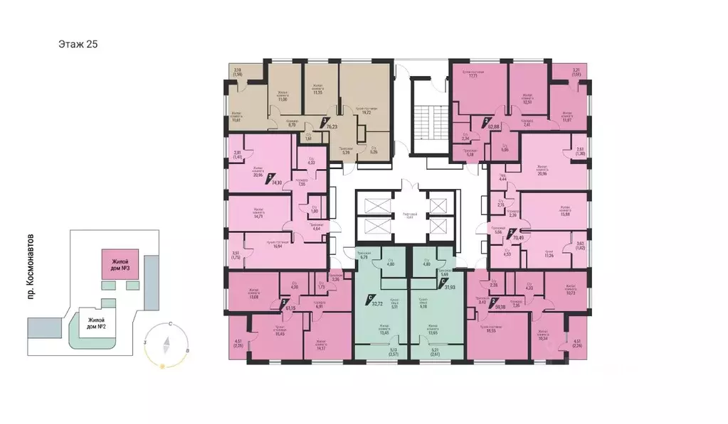 1-к кв. Свердловская область, Екатеринбург просп. Космонавтов, 100 ... - Фото 2