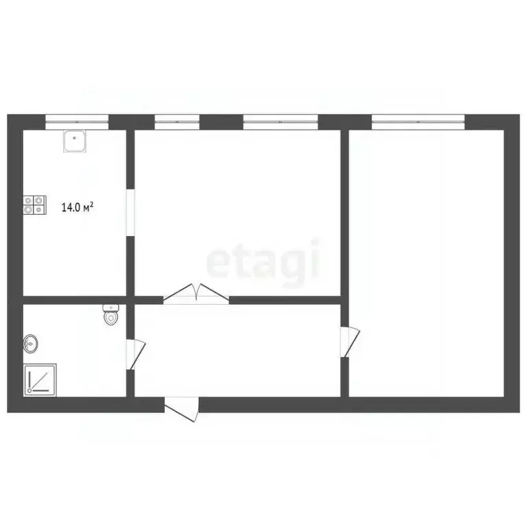 2-к кв. Ставропольский край, Пятигорск ул. Адмиральского (58.0 м) - Фото 2