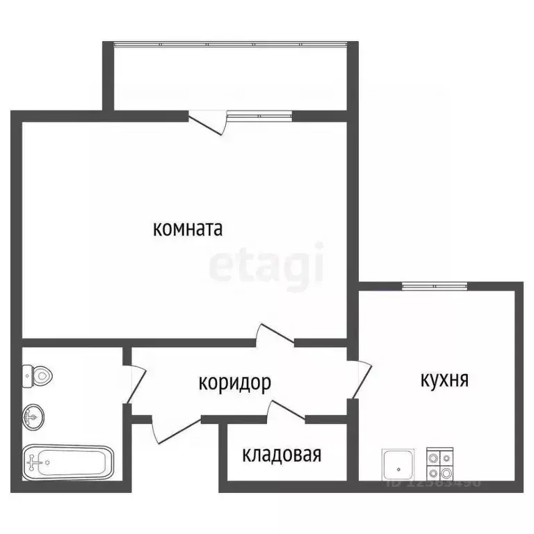 1-к кв. Воронежская область, Воронеж пер. Здоровья, 86А (52.9 м) - Фото 2