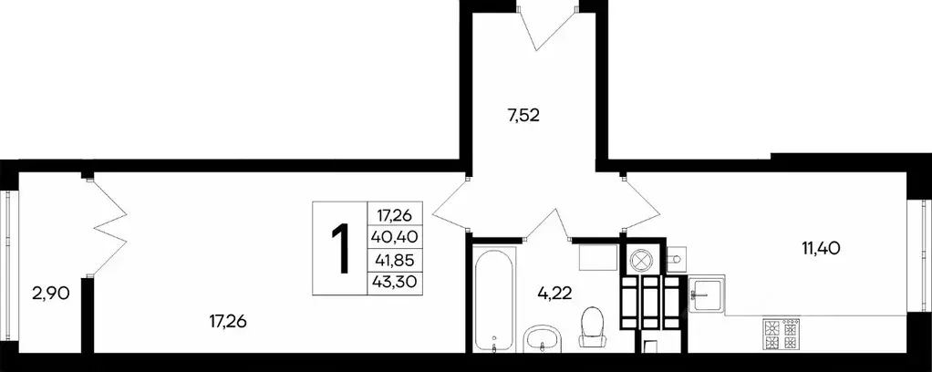 1-к кв. Крым, Евпатория Сезоны жилой комплекс (43.3 м) - Фото 1