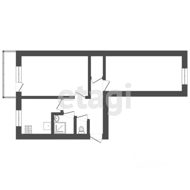 2-к кв. Тюменская область, Тюмень Тульская ул., 2 (43.0 м) - Фото 2