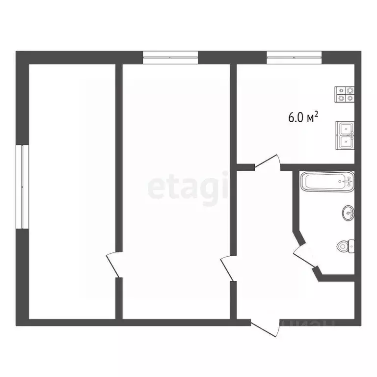 2-к кв. Ростовская область, Таганрог ул. Менделеева, 8-2 (42.0 м) - Фото 1