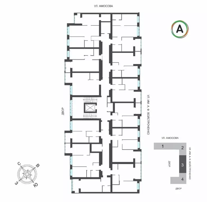 2-к кв. Брянская область, Брянск Архитектор жилой комплекс (55.04 м) - Фото 2
