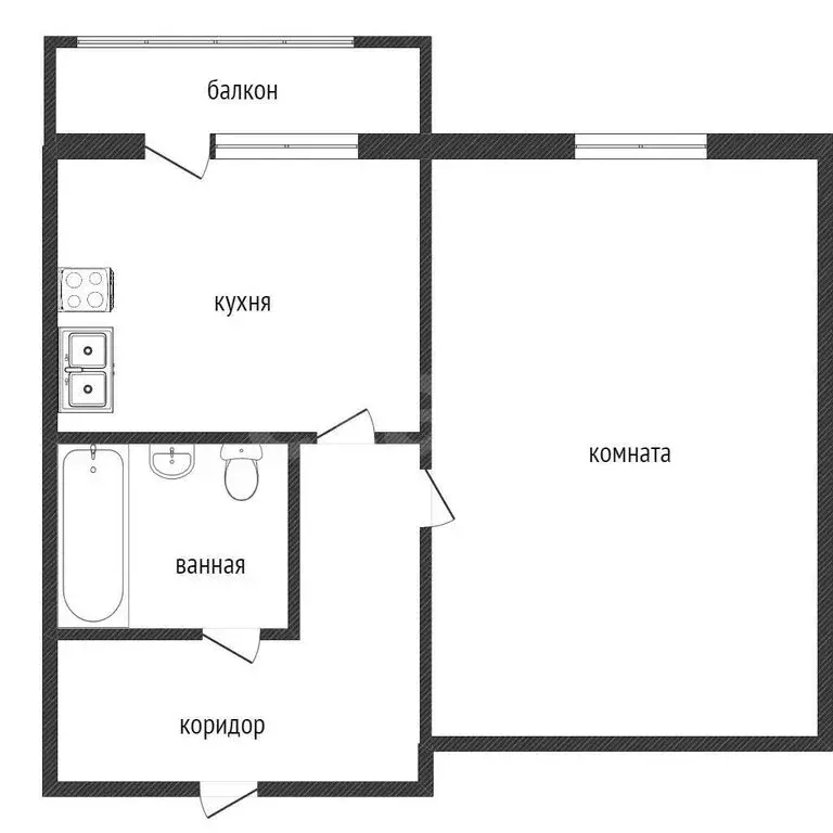 1-комнатная квартира: Нижний Тагил, улица Победы, 40 (28.8 м) - Фото 1