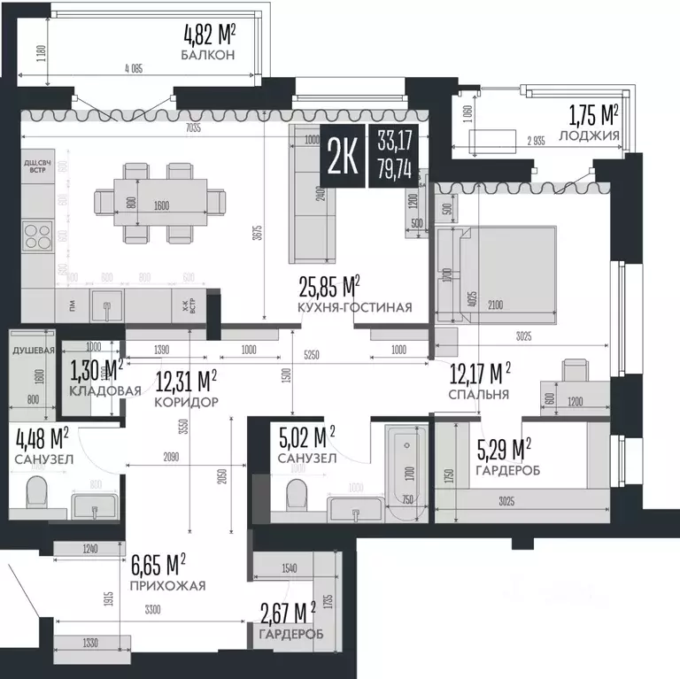 2-к кв. Алтайский край, Барнаул Опера Резиденс жилой комплекс, БС3 ... - Фото 1