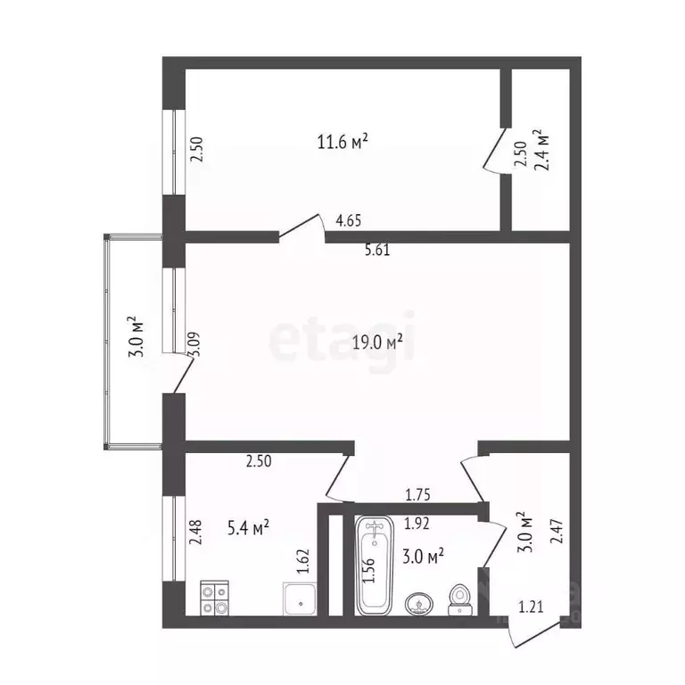 2-к кв. Самарская область, Самара Ново-Садовая ул., 297 (43.5 м) - Фото 1