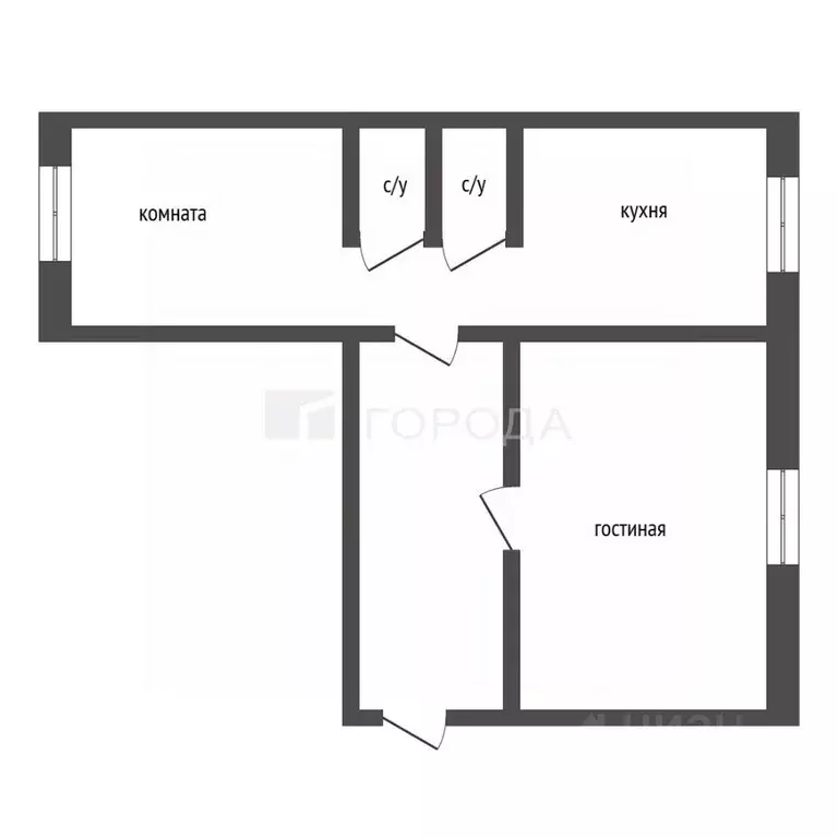 2-к кв. Кемеровская область, Прокопьевск ул. Петренко, 7 (52.5 м) - Фото 2