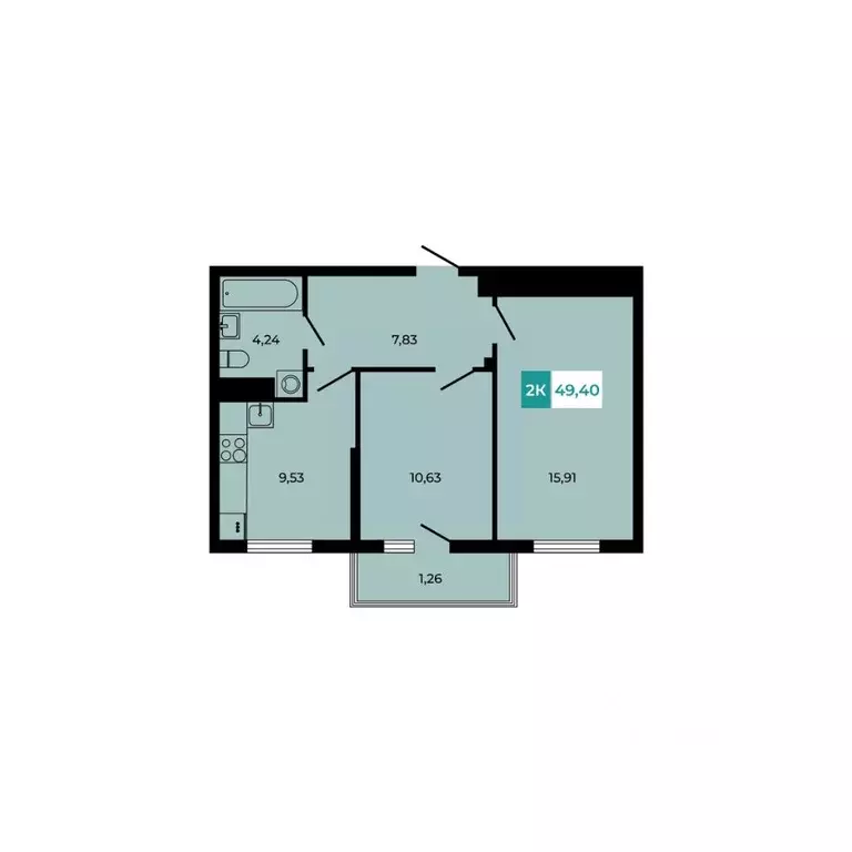 2-к кв. Ростовская область, Аксайский район, Щепкинское с/пос, пос. ... - Фото 1