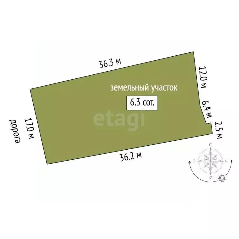 Участок в Тюменская область, Тюмень Совхозная ул., 125 (12.6 сот.) - Фото 2