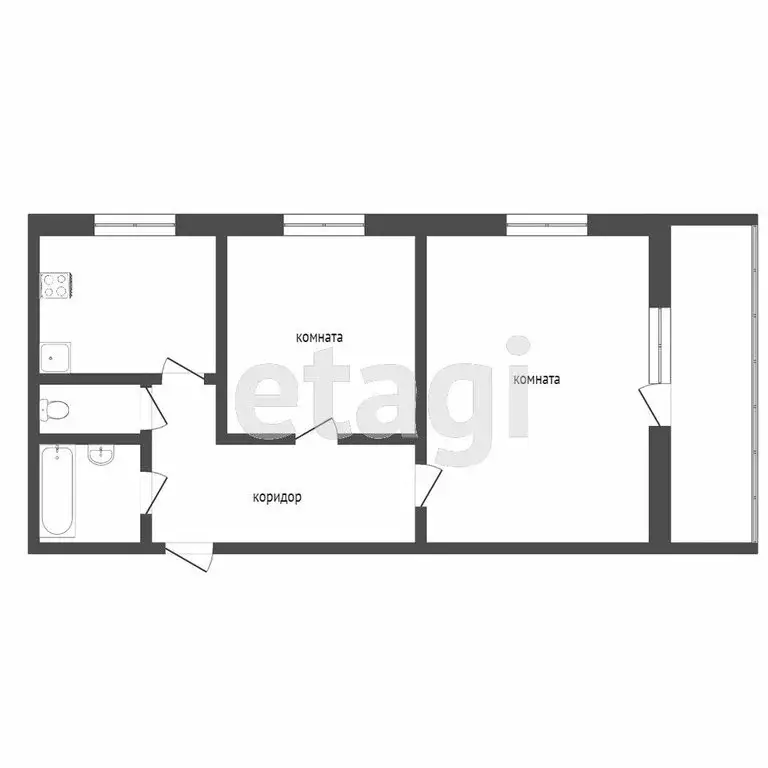 2-комнатная квартира: Воскресенск, улица Зелинского, 18 (50.5 м) - Фото 1