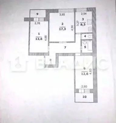 3-к кв. Белгородская область, Белгород ул. Князя Трубецкого, 52 (66.3 ... - Фото 2