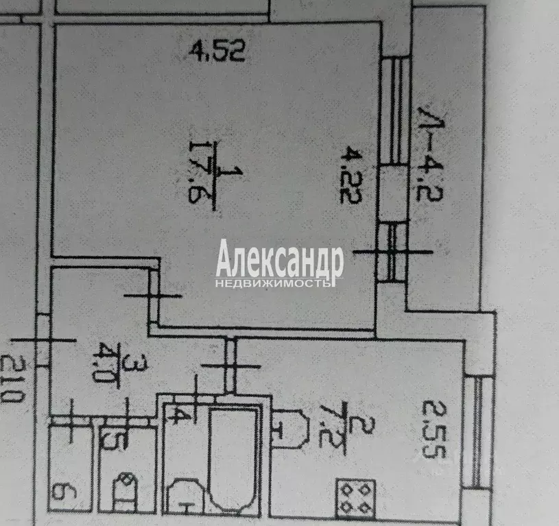 1-к кв. Санкт-Петербург просп. Ударников, 26 (32.7 м) - Фото 2